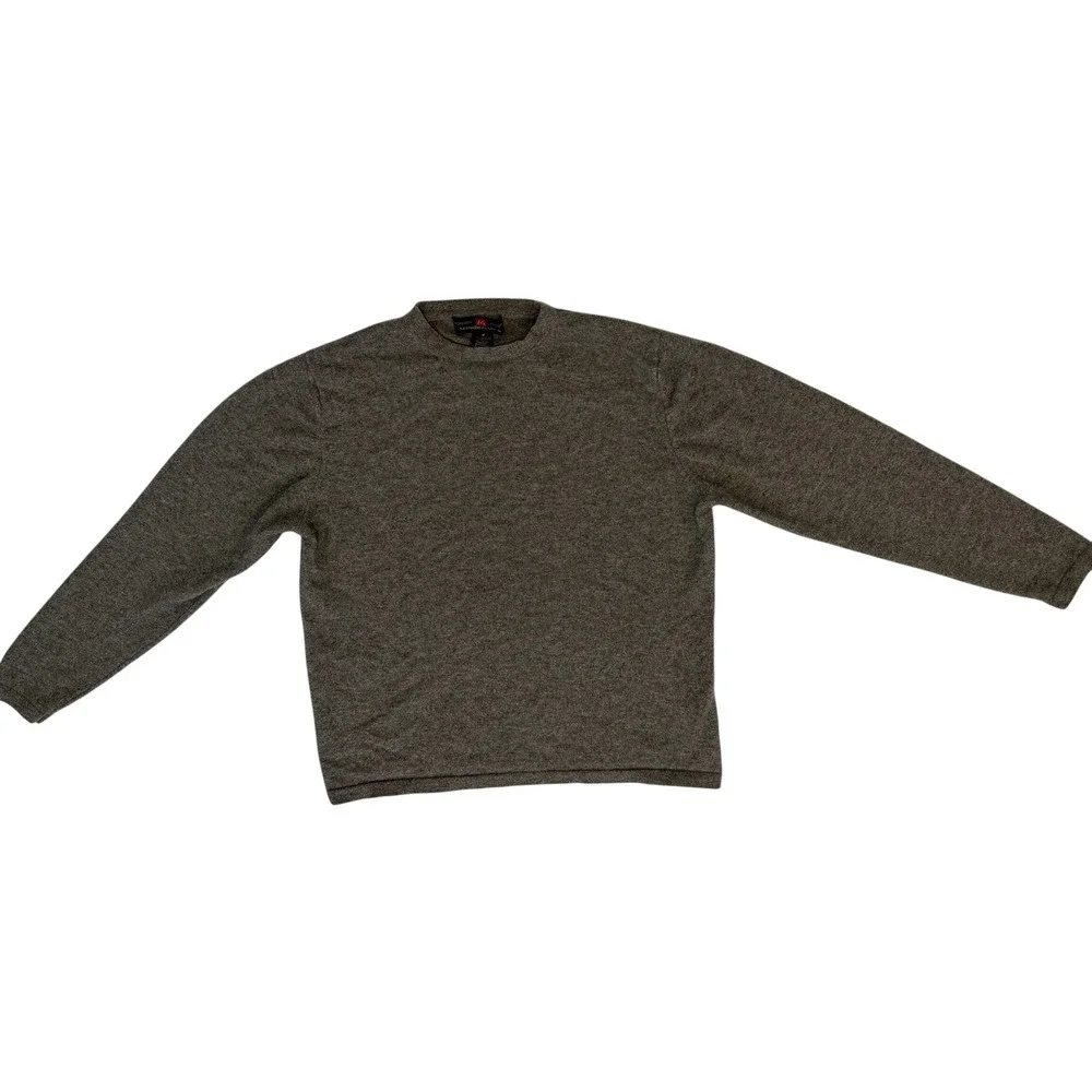 Members Mark Mens Cashmere Sweater Gray Crewneck Knit Size M Small Hole
